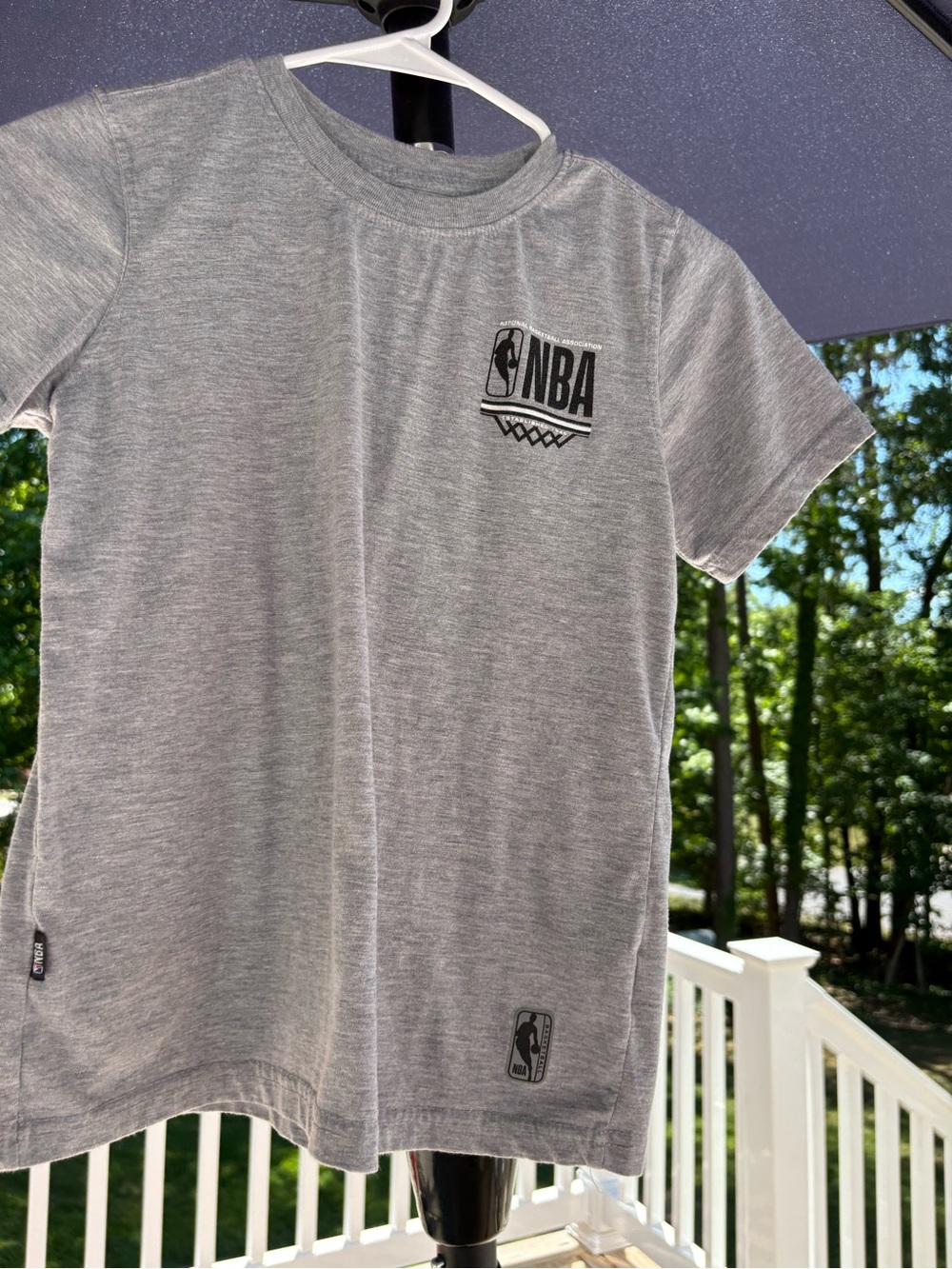 NBA Gray Short Sleeve Logo Tee